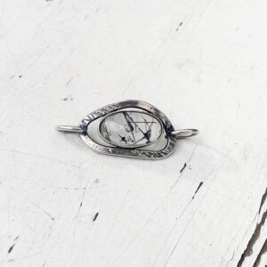 edelsteenschakel met toermalijnkwarts