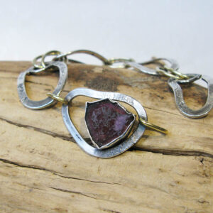 Verwisselbare edelsteenschakel in multicolor